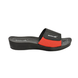 Aerowalk Women Slippers #0440 - BLACK & RED