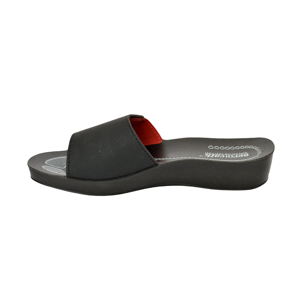 Ladies black 2025 slippers