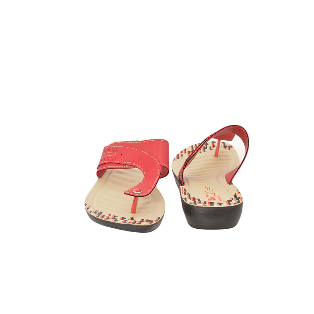 Chips Women Slippers #3048 - RED