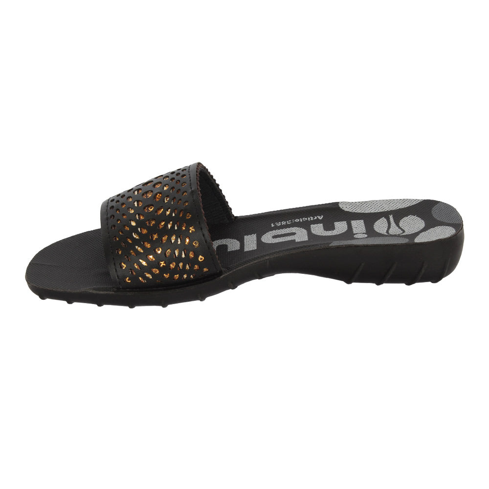 Inblu Women Slipper #38E1 - BLACK