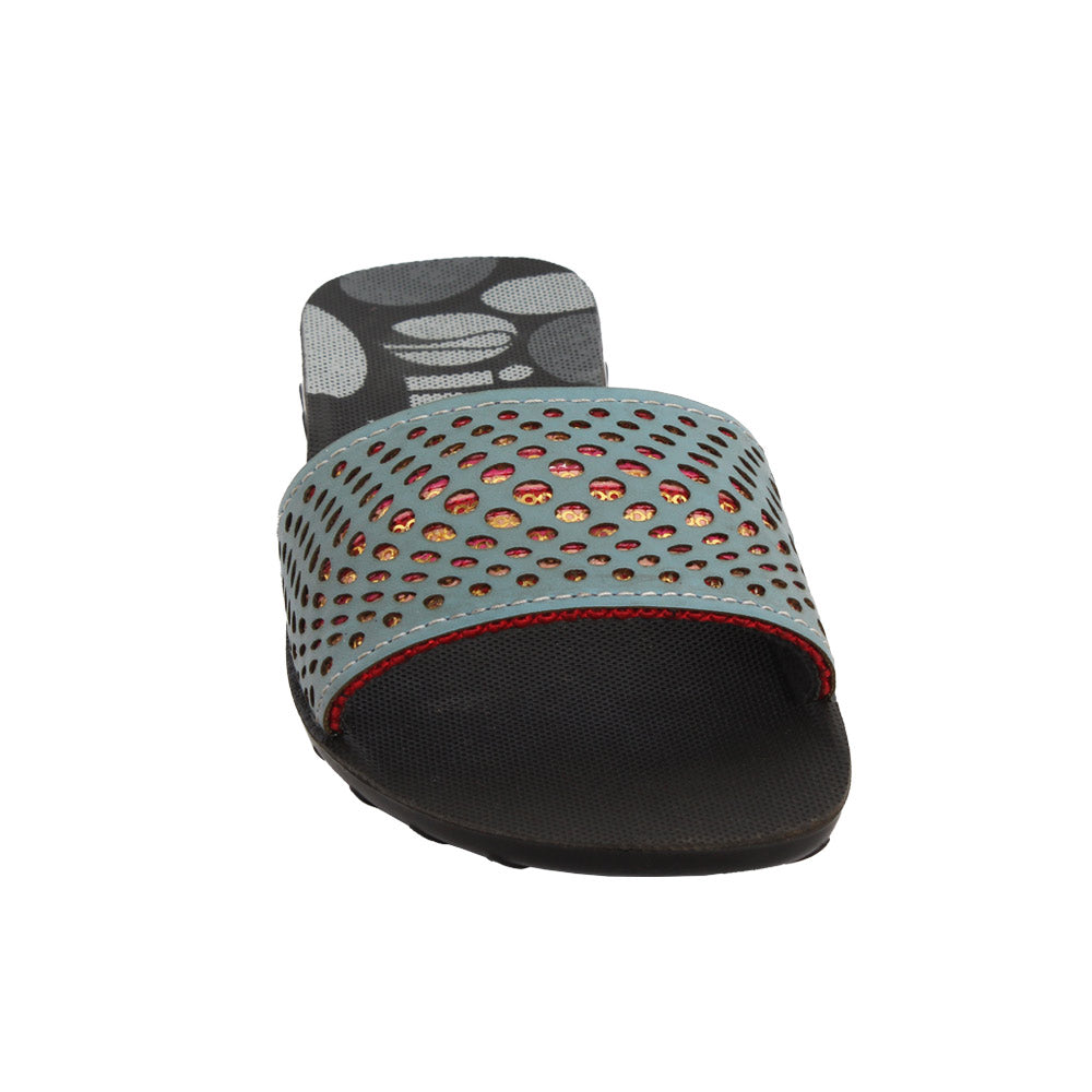 Inblu Women Slipper #38E1 - TEAL BLUE