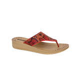 Aerowalk Women Slippers #9213 - CHERRY & GOLD