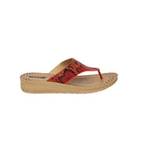 Aerowalk Women Slippers #9213 - CHERRY & GOLD