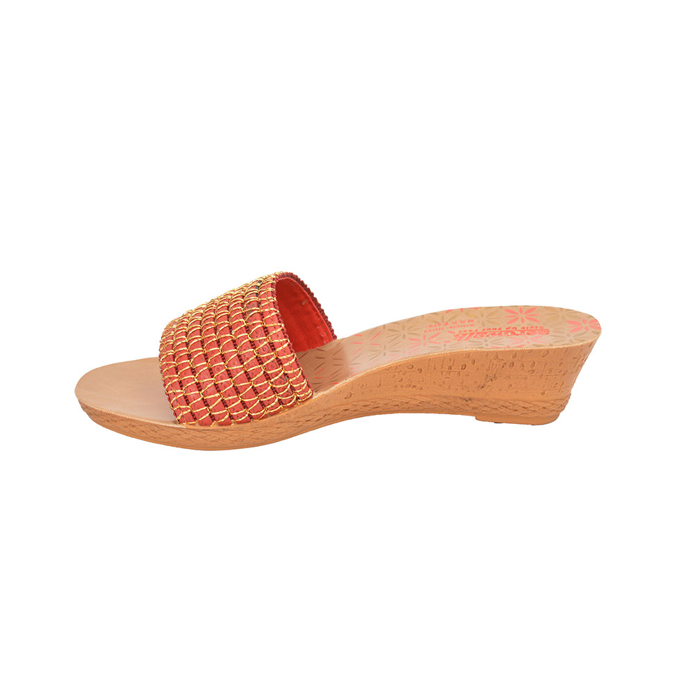 Aerowalk Women Slippers #HU23 - RED