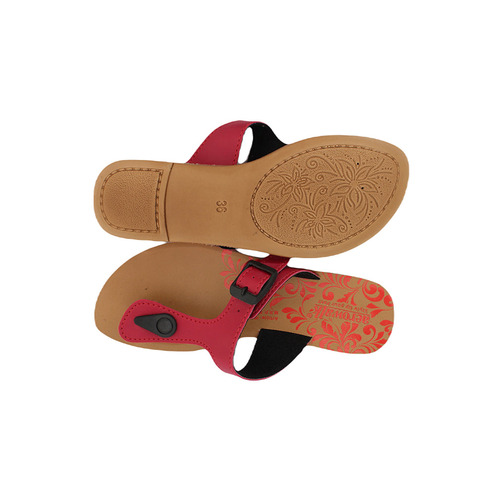 Aerowalk Women Slippers #IRD7 - RED