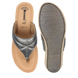 Inblu Women Slipper #JF15 - GUN METAL
