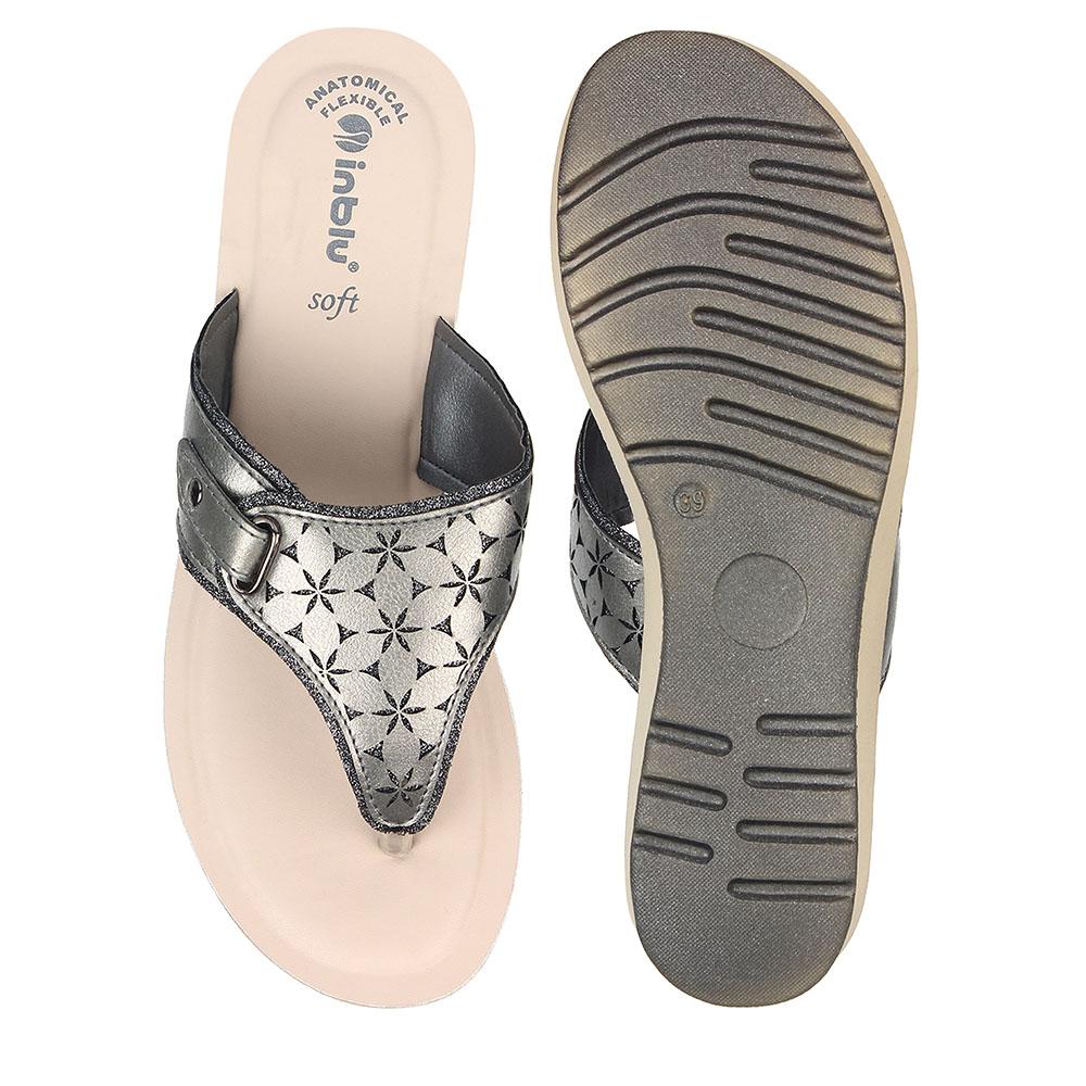 Inblu Women Slipper #LF01 - GUN METAL