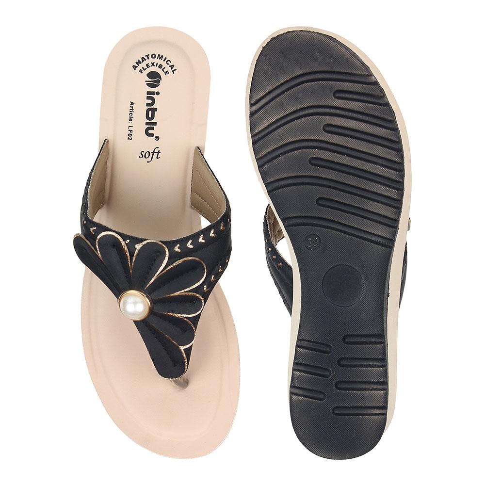 Inblu Women Slipper #LF02 - BLACK
