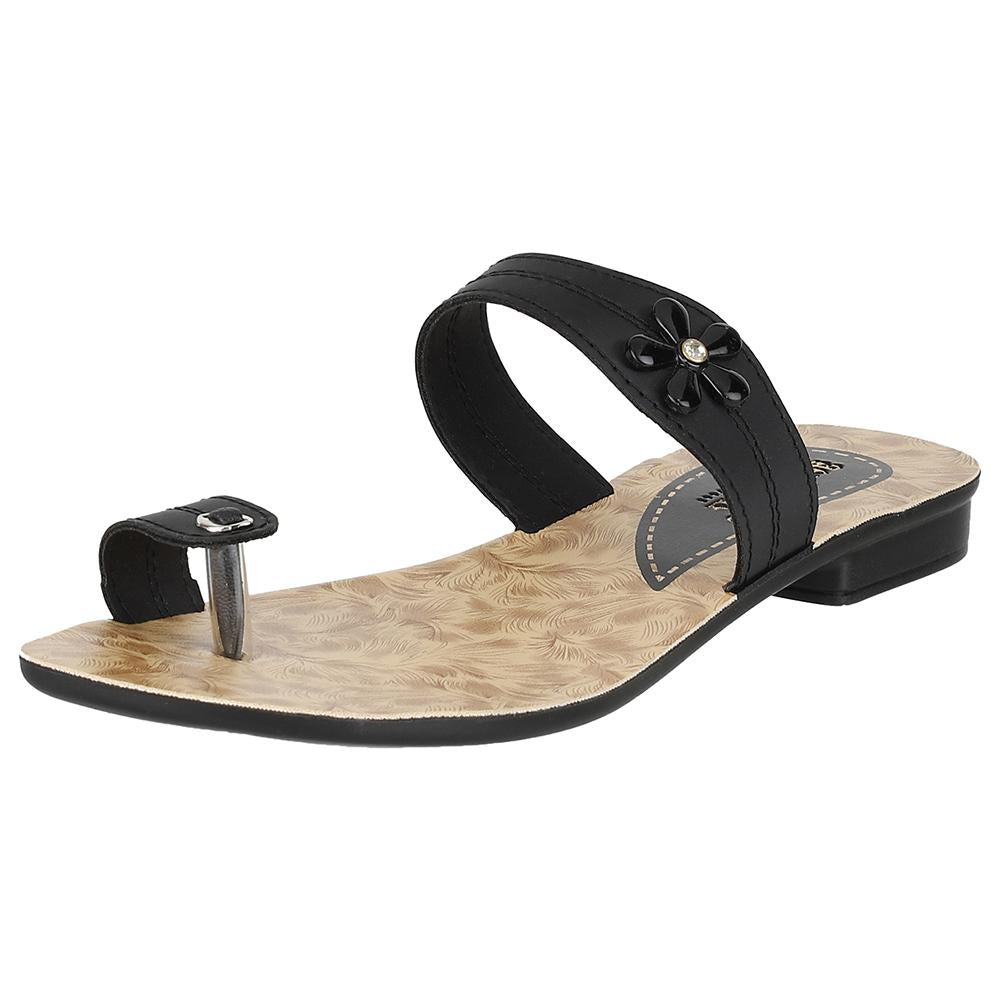 Aerowalk Women Slippers #MTB9 - BLACK