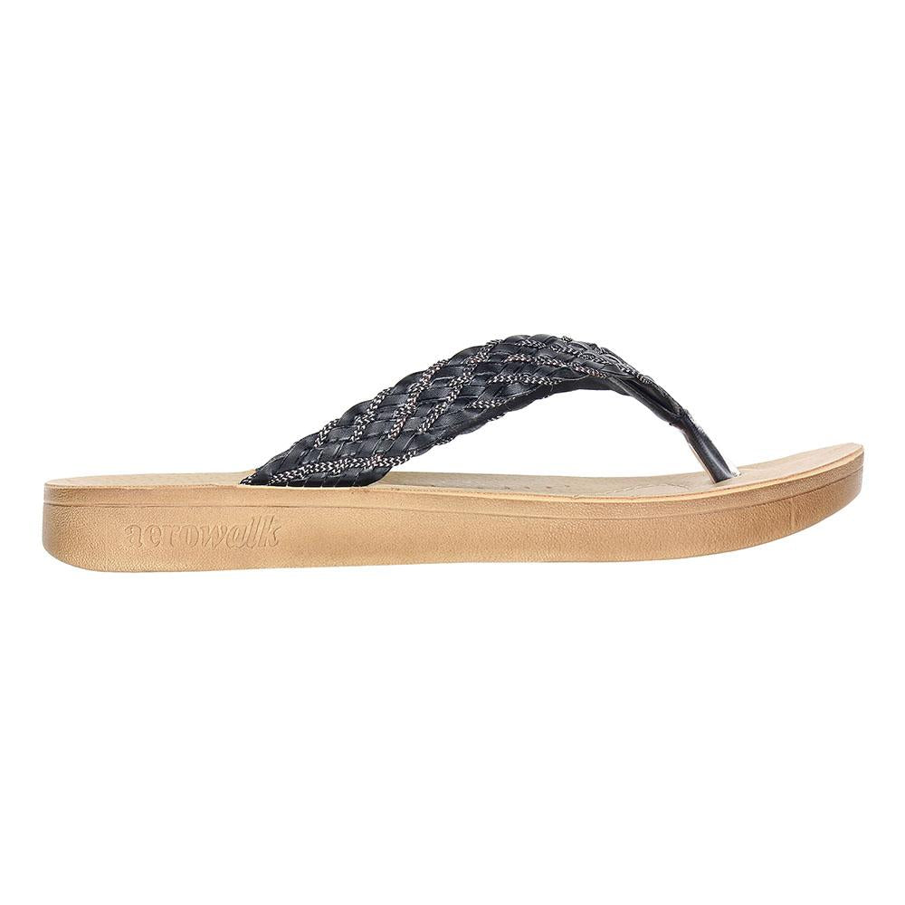 Aerowalk Women Slipper #MZK8 - BLACK